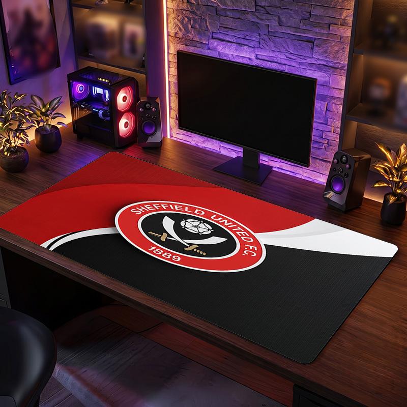 Sheffield United Football Print Large Mouse Pad, Anti-Slip Extended Gaming Desk Mat for Office Home