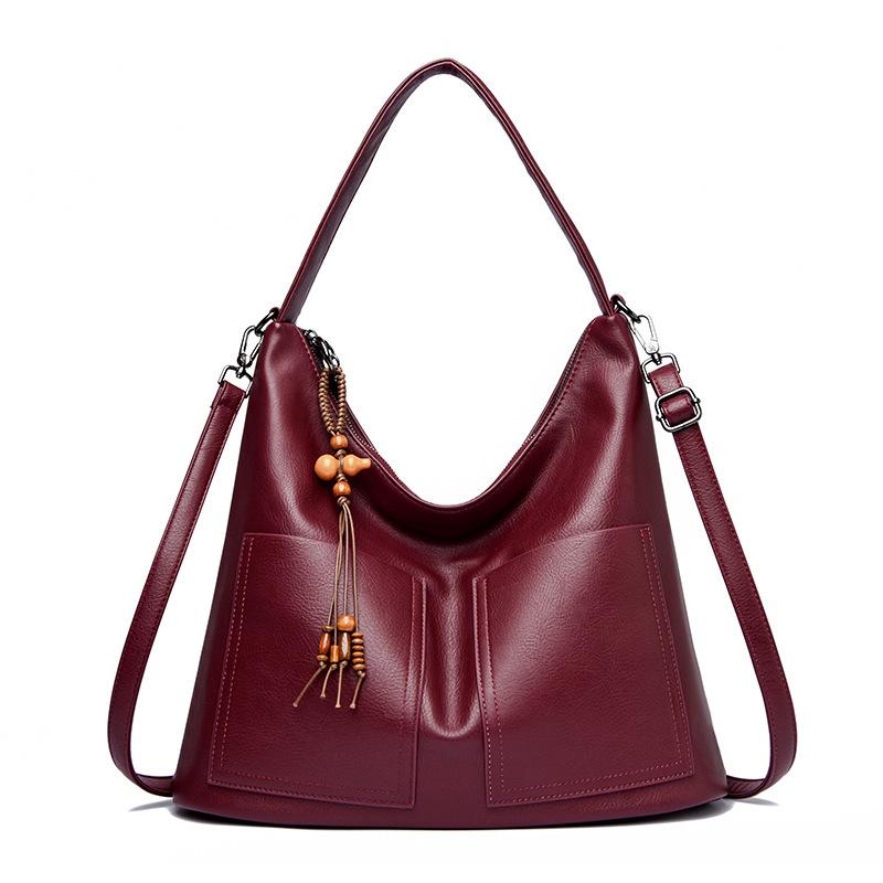 

Осінній Тоут, Велика Одноплечова Сумка, Модна Сумка Через Плече бордовий