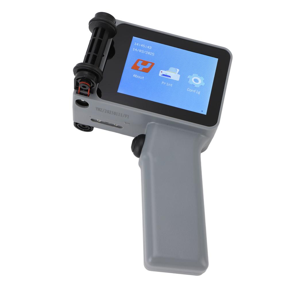Handheld Inkjet Printer Silver Color 12.7mm HD LED 4.3 Inch Touchscreen Multifunctional Compact Coding Machine for