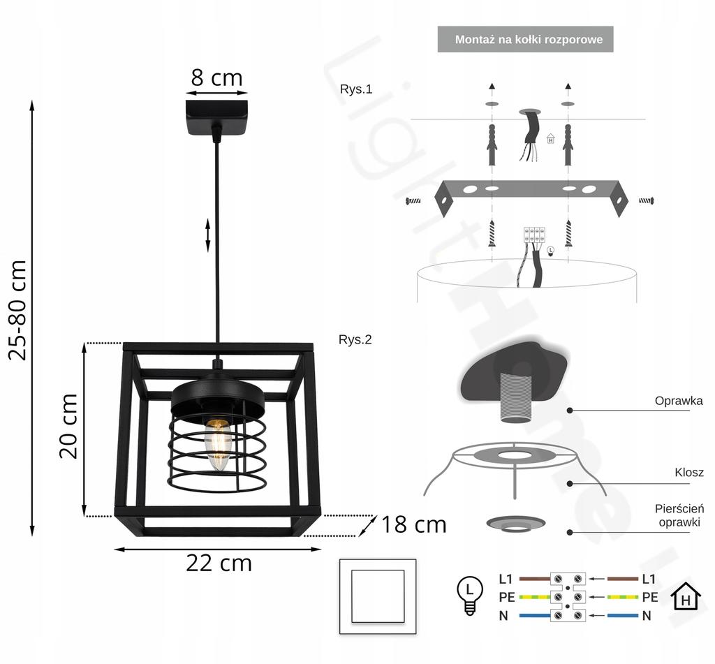 LOFT HANGING LAMP MODERN CAGE