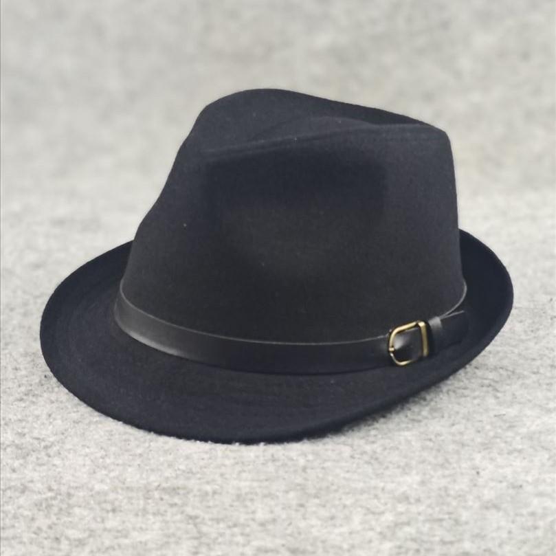 Stiff and stylish fall and winter woolen fabric heattech hat british style gentleman casual jazz hat middle-aged and elderly men's hat trendy