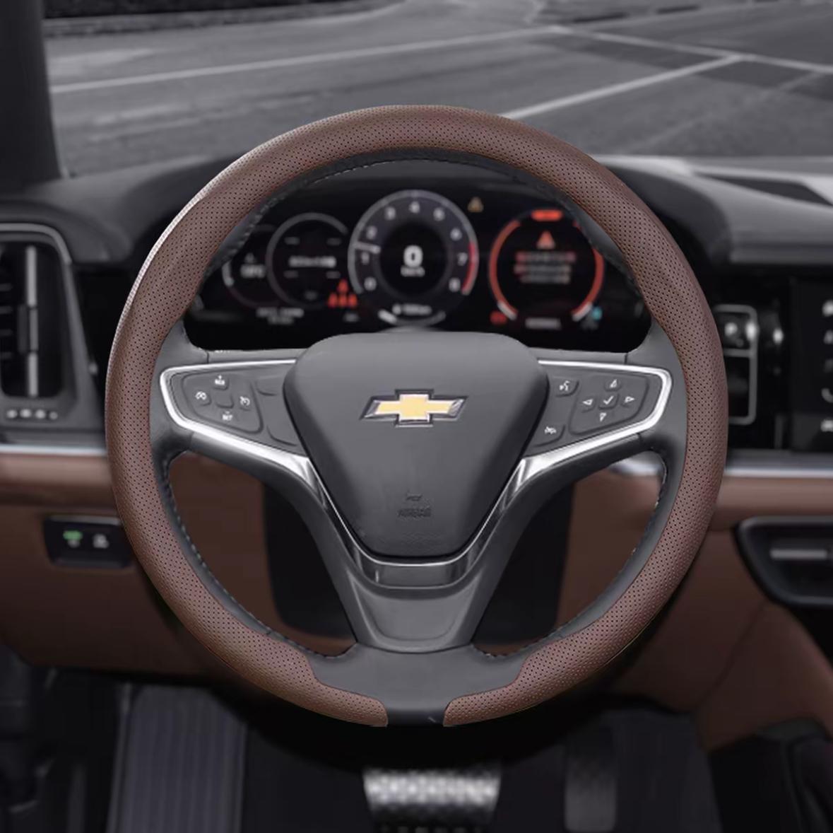 

8D Nappa leather Car Steering Wheel Cover For Chevrolet Aveo Bolt Onix Cruze Spark Cavalier Colorado Malibu Auto Accessories