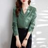 Tluoman Women's Chiffon V-Neck Long Sleeve Blouse