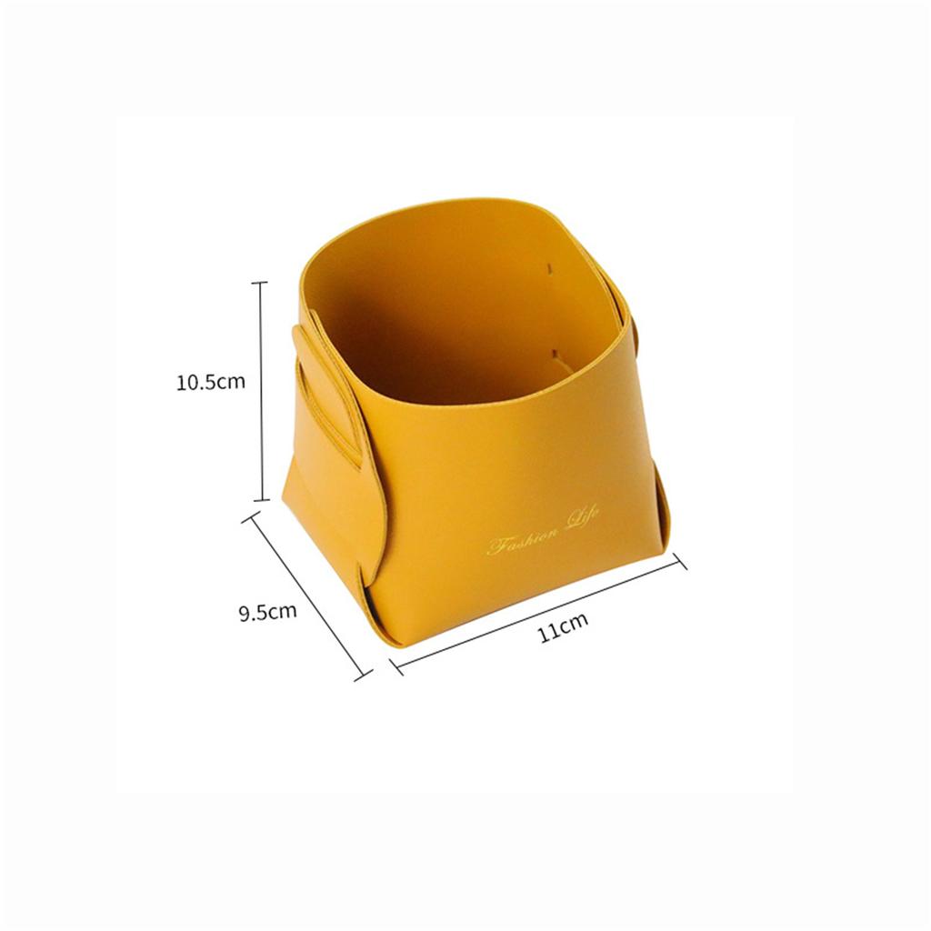Faltbarer Stifthalter aus PU-Leder, kreativer, abnehmbarer Aufbewahrungsbehälter für Schreibwaren für Studenten, Schreibtischdekoration, Büro-Aufbewahrungseimer