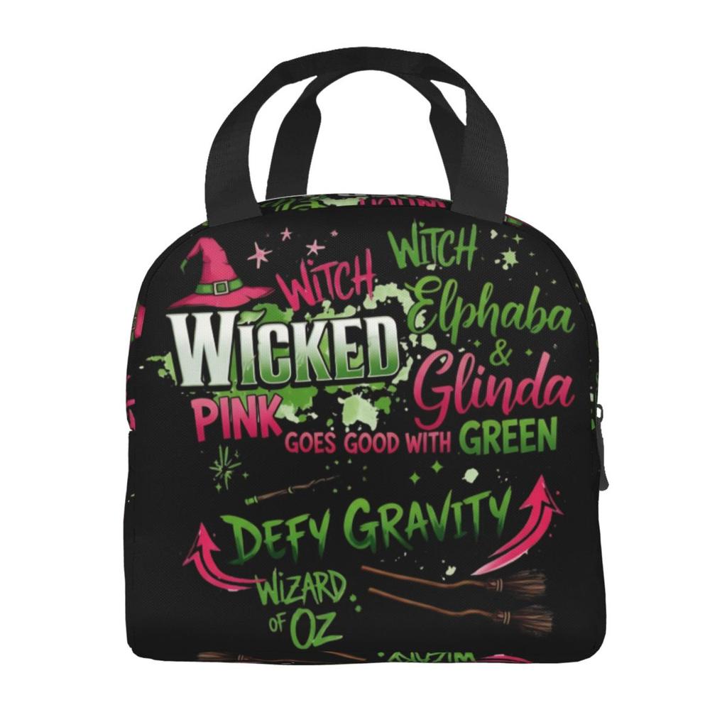 Glinda Elphaba Wicked For Good Thermal Insulated Lunch Bags for Travel Portable Food Bag Container Cooler Thermal Lunch Boxes