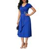 Cross-border Amazon Independent Station EBAY Casual Women's Clothing High Waist Medium Dress Commuter Dress Evening Dress Bridesmaid Clothing