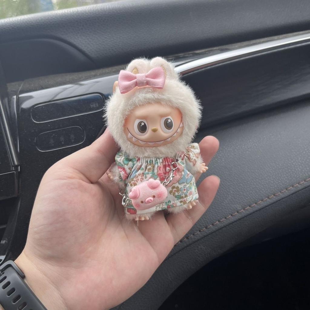 Non-Toxic For Mini Labubu 4.0 Pin For Love Series Dress 3Pcs Floral Skirt Set Doll Clothes Outfit Accessories Labubu Cute Outfit