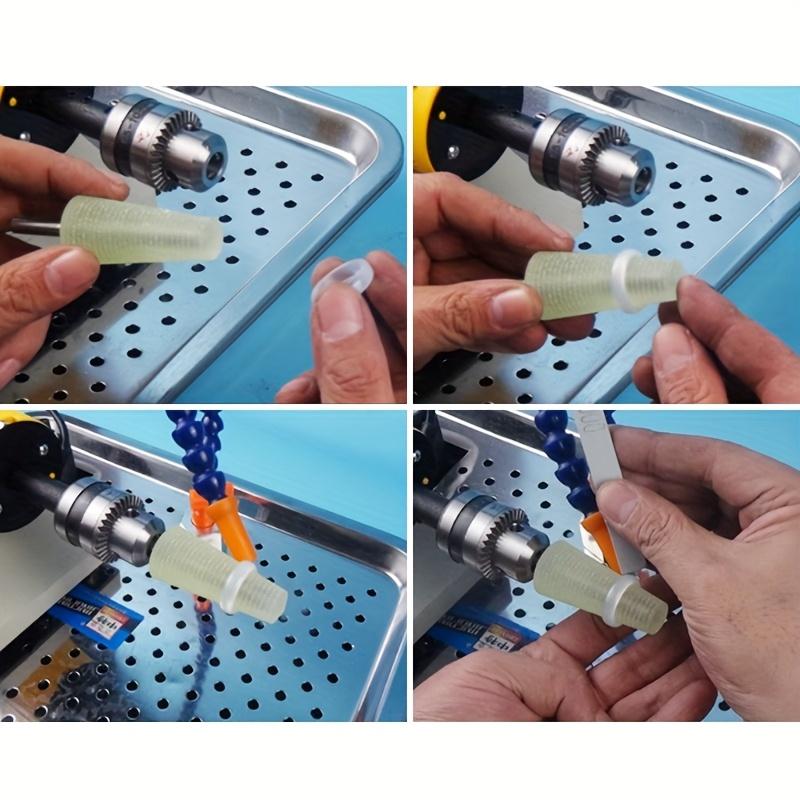 Ring Grinding & Polishing Fixture - Carbonized Silicon Sanding Head with Adjustable Rubber Grip, Ergonomic Design for Jewelry Making & Metalworking