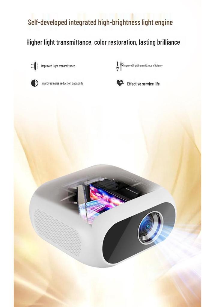 Ultra HD Portable 1080p Projector with Manual Focus for Daytime Use