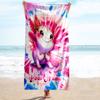 1PC Custom Name Axolotl Fantasy Artwork Beach Towel Highly Absorbent And Sand-Resistant Towel for Swimming, Pool, Yoga, And Travel Lightweight