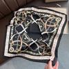 Women Square Scarf Imitation Silk Hairbands Lady Luxury Print Shawl Wrap Hijab Neck Kerchief Bandanas 70x70cm