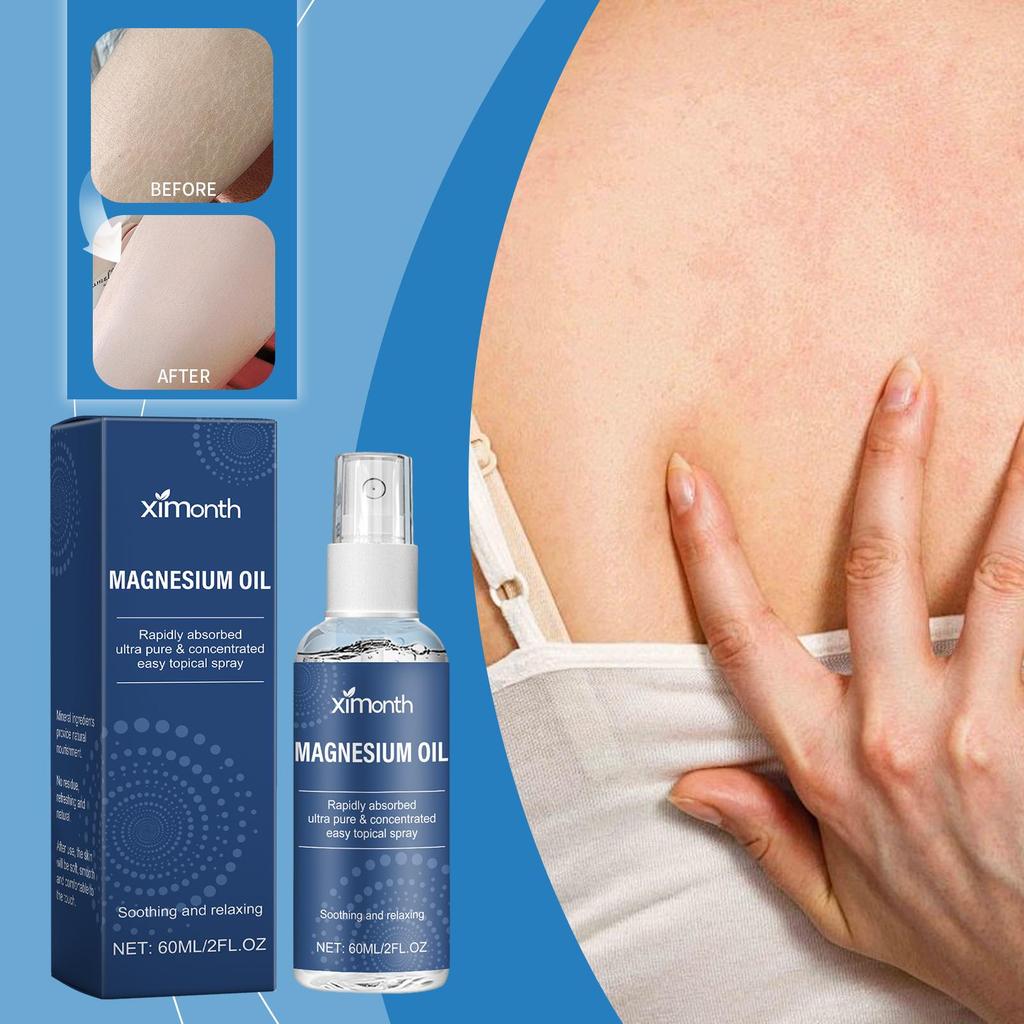 Ximonth Hořčíkový olej ve spreji Noční péče Tělo Klid mysli Tělo Pokožka Hydratační ošetřující sprej