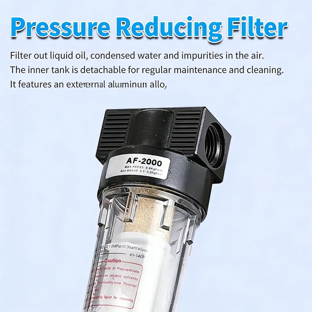 Pneumatic Oil-water Separator Filter AF2000 Single Cup Double Cup Double Filter Water Isolation Air Compressor Automatic Dra