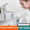 Universal 1440° Rotation Faucet Spray Head Extension Mixer Aerator Bubbler Nozzle Kitchen Faucet Robot Arm for Washbasin