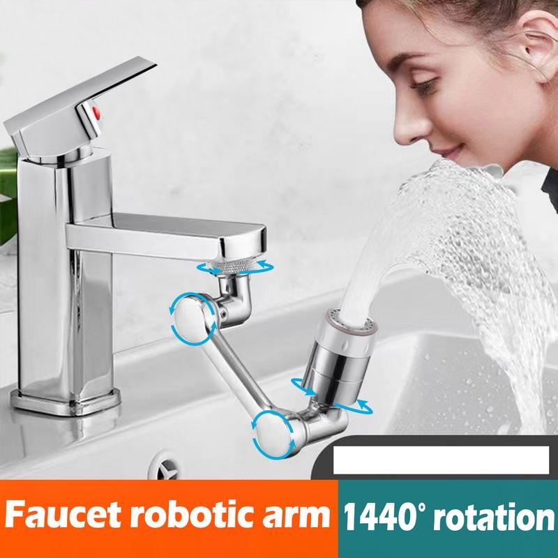 Universal 1440° Rotation Faucet Spray Head Extension Mixer Aerator Bubbler Nozzle Kitchen Faucet Robot Arm for Washbasin