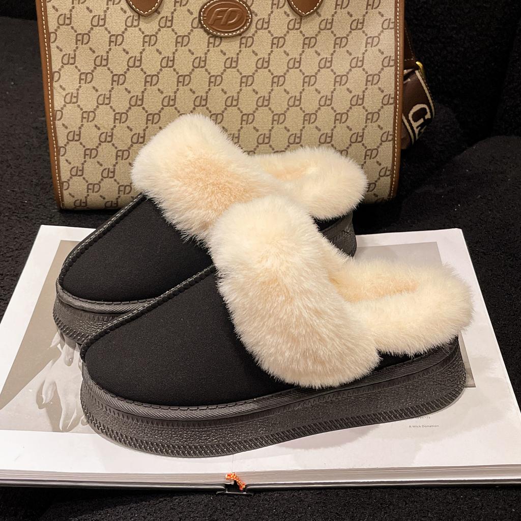 Schneestiefel Damen 2025 Winter Neu Koreanische Version mit dicker Sohle, kurzem Schaft, verdickt, zum einfachen Hineinschlüpfen, leichte Baumwollschuhe