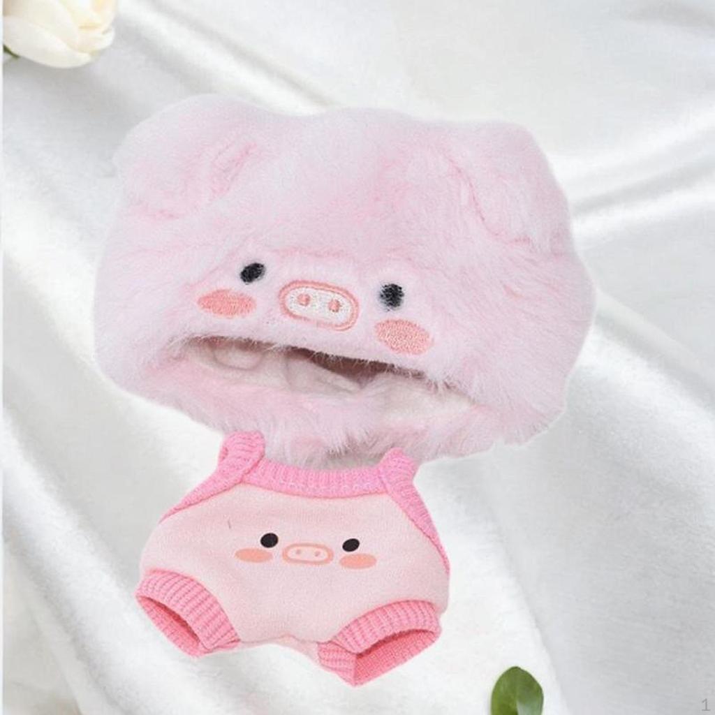 Doll Clothes Trendy DIY Toy Headgear and Suspenders Outifit for Party