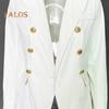 Women Suit Coat Lapel Long Sleeve Solid Color Suit Jacket Loose Fit Double Breasted Work Outwear Business Casual Wear