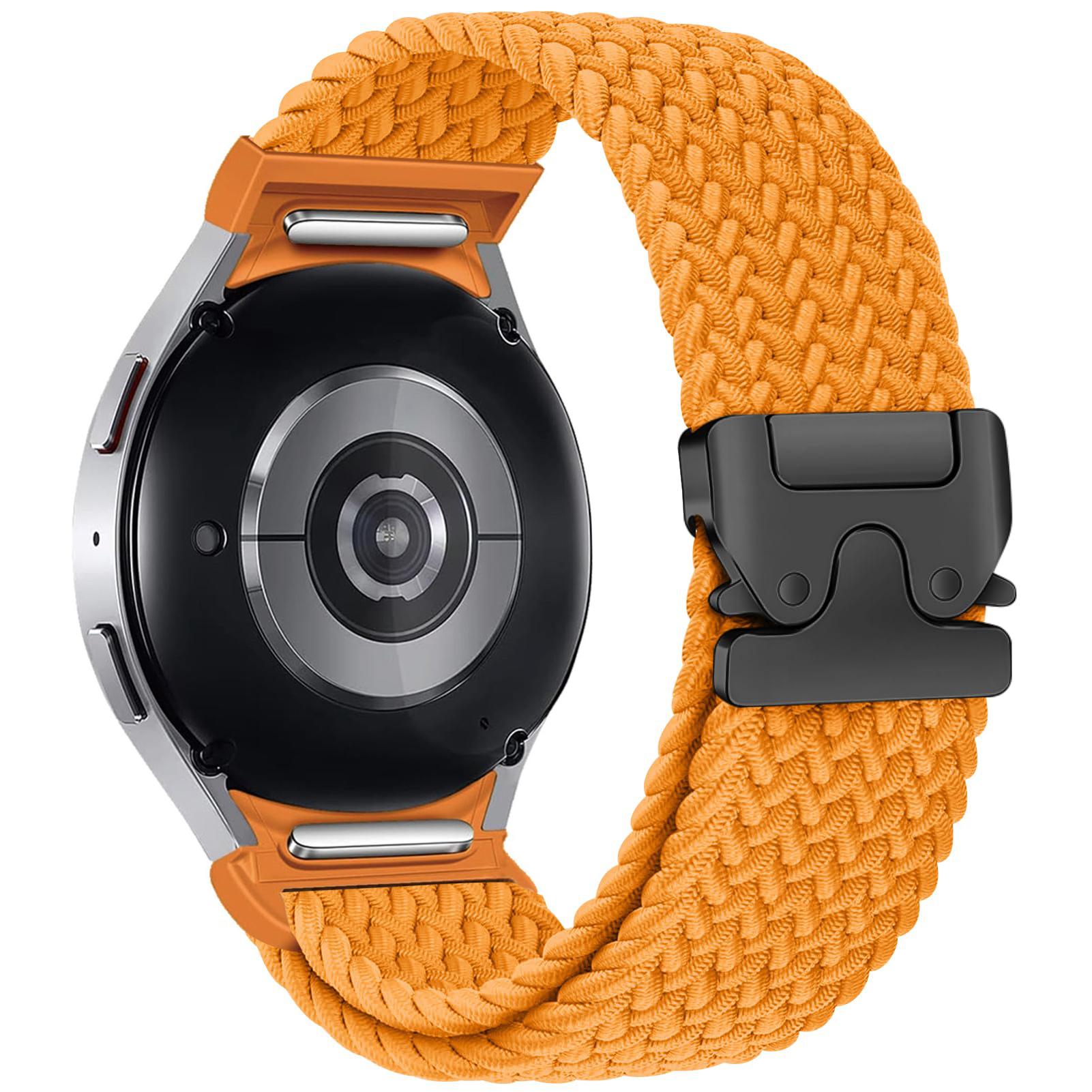 

Parachute Braided Band for Samsung Galaxy Watch 7 6 5 4 FE 5 Pro 45mm 40mm 44mm correa Bracelet Watch6 4 Classic 47mm 43mm Strap Galaxy Watch 7 44mm оранжевый