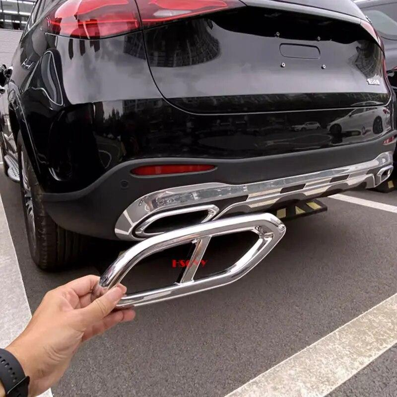 

Для Mercedes Benz GLC Class X254 W254 GLC260 GLC300 2023 2024 автомобильные аксессуары глушитель выхлопной трубы накладка на хвостовую часть