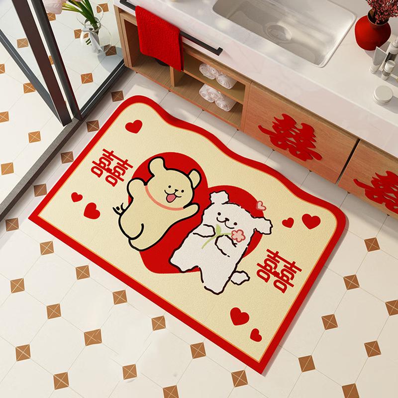 Jianixiong Cartoon Hochzeit Anti-Rutsch Bodenmatte