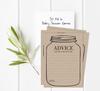 Inkdotpot 50A  Advice CardsA  For Baby Shower Game Mason Jar Advice For New Mom & Dad Gender Neutral Boy Or GirlA  Rustic Kraft Party