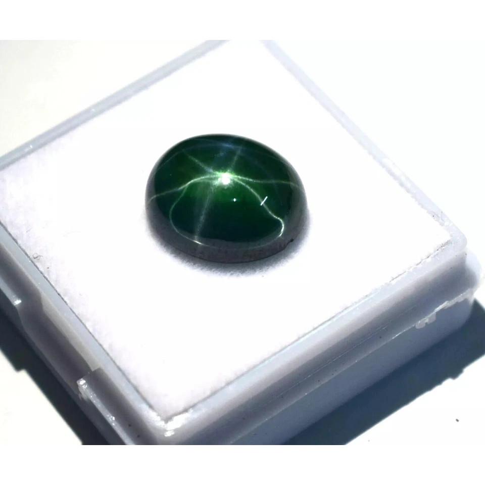 6 Ct Natural Green Star Sapphire Oval Cut Certified Flawless Loose Gemstone