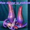 Liquid Silicone Anal Plug with Anchor Base - Realistic Dildo for Anal Training, Butt Plug Sex Toy for Men and Women