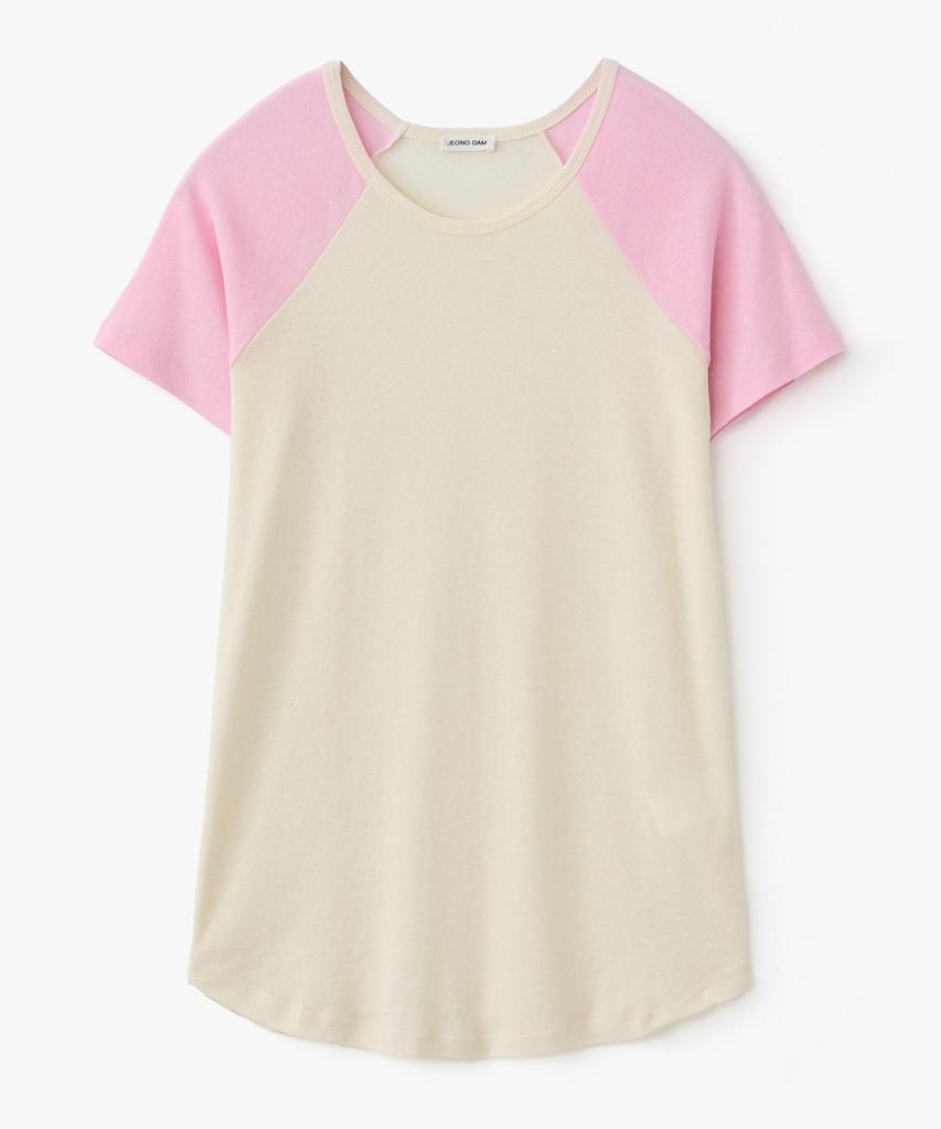 Jeonggamseutyudio Eco Color Block Raglan Tee_3 Color