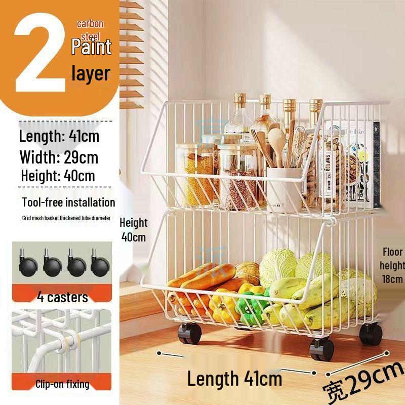 Estantería Giratoria de Pie para Cocina y Dormitorio para Frutas, Verduras y Snacks