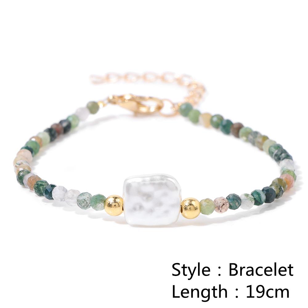 Baroque Pearl Pendant Necklace for Women 3mm Natural Stone Beaded Heart Buckle Necklaces Vintage Wedding Elegant Jewelry Gifts