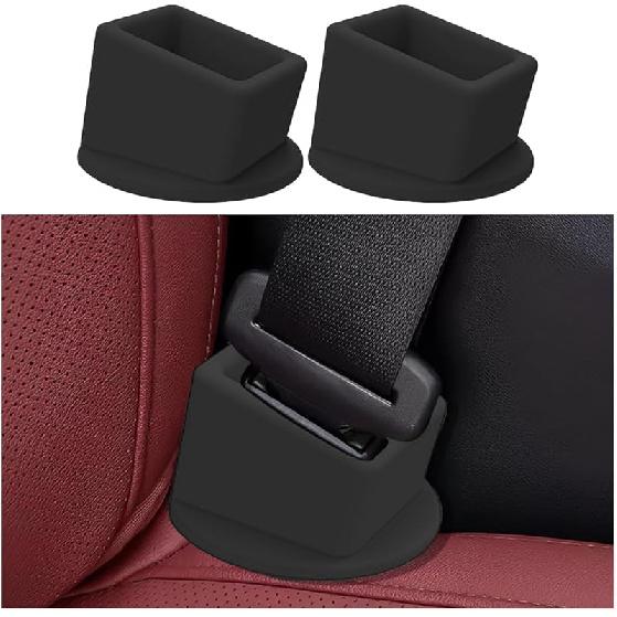 HZEL Car Seat Belt Buckle Holder, 2PCS Silicone Easy Access Vehicle Seatbelt Booster, Automotive Safetybelt Fixer Accessories To Make Buckling