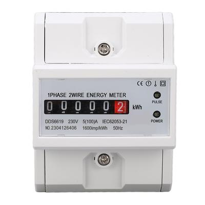 Contatore di Energia Monofase Multimetro Domestico Contatore di Utilizzo Elettrico su Barra DIN Voltmetro di Potenza