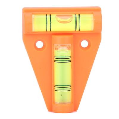 Instrumento de medición Nivel T Burbuja con orificio de instalación Herramienta de medición para cámara(naranja)
