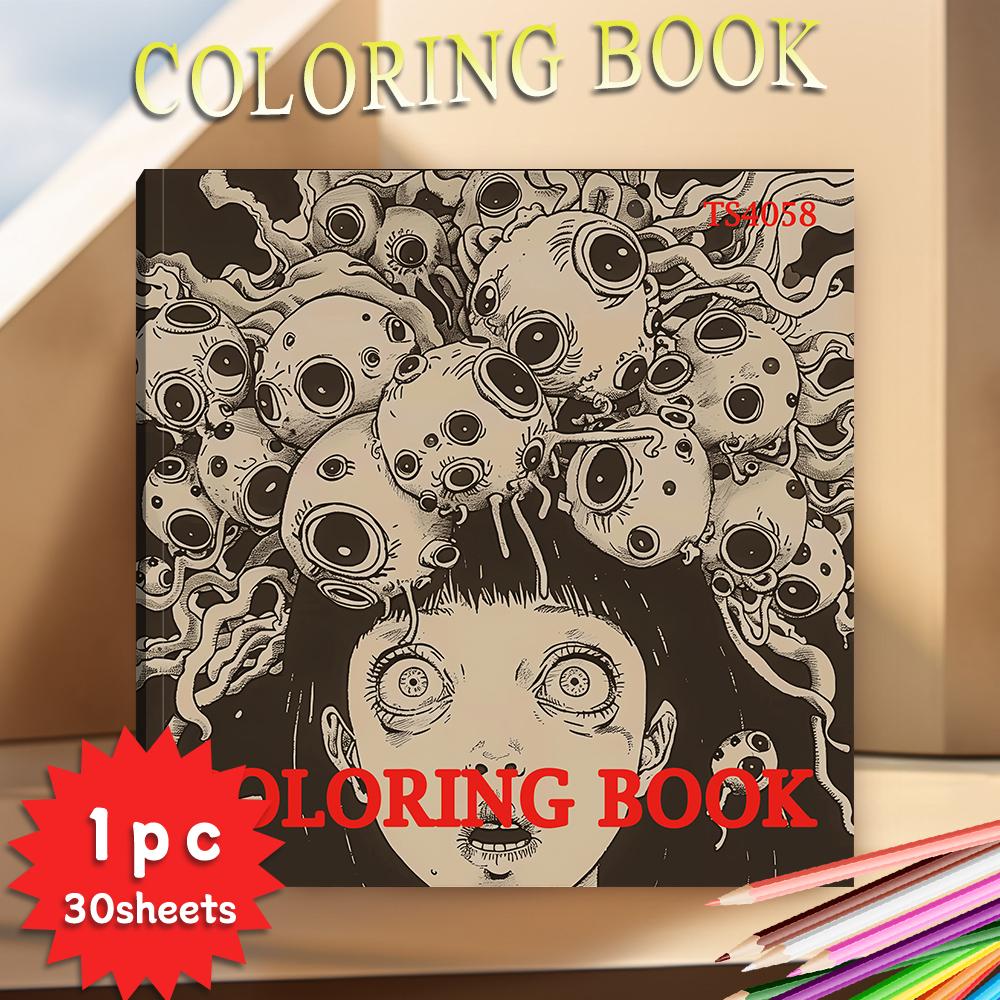 

1 шт., Книжка-раскраска для подростков, 30 листов с разными узорами 8,3x8,3 100 г/м², это подарок на День святого Валентина, Пасху, праздник