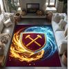 Tappeto in Velluto di Cristallo con Stampa del West Ham United Football, Comodo Assorbente d'Acqua Antiscivolo Tappeto per Pavimenti Interni