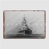 Battleship Bismarck Metal Sign Club Bar Designing Club Party Plaques Tin Sign Posters