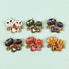 1PC Cat Brooch Cartoon Two Cats Cute Zinc Alloy Versatile Pin Buckle Clothing Accessories Diamond Inlaid