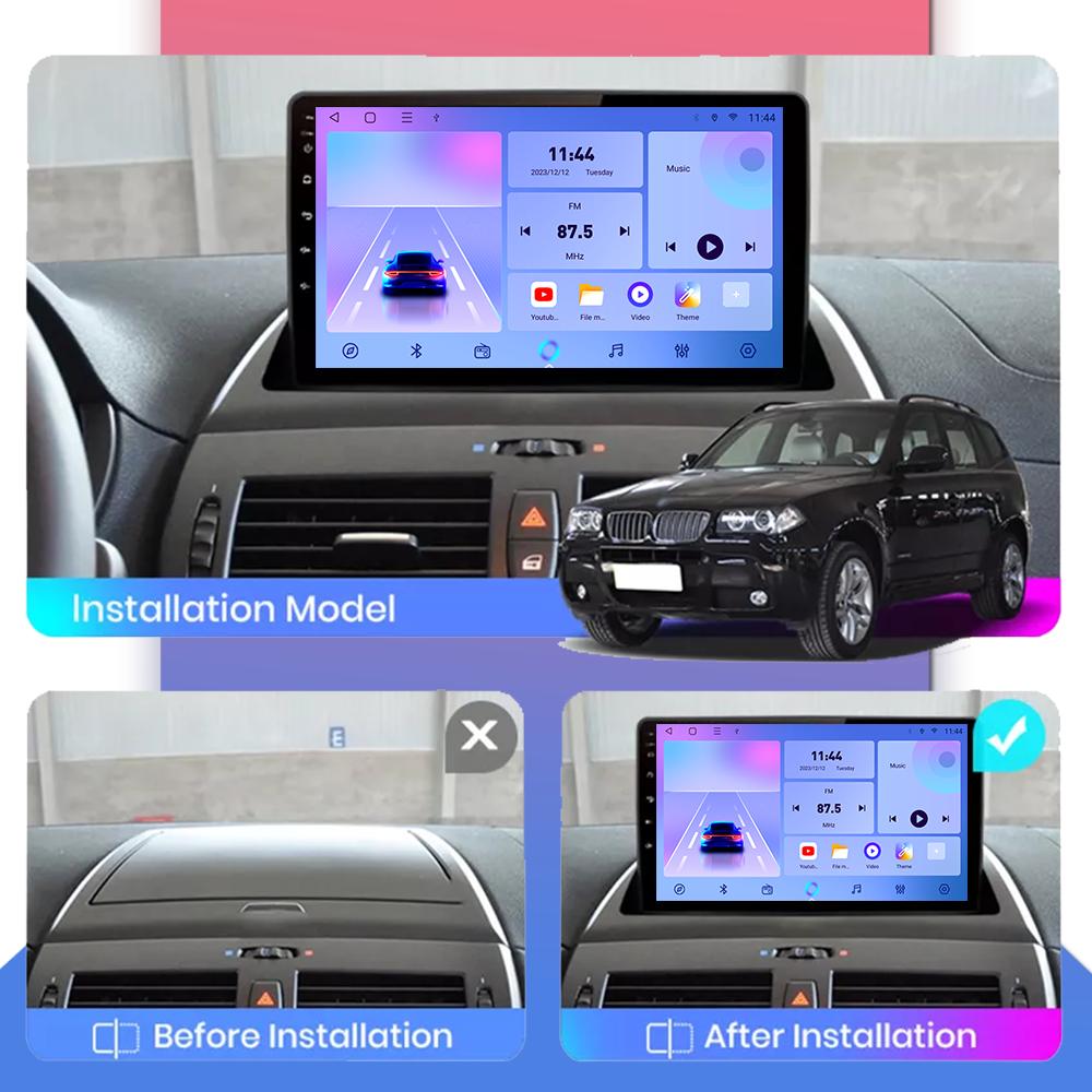Android Carplay Autoradio per BMW X3 E83 2004-2012 Lettore multimediale Unità principale Stereo Navigazione GPS BT WIFI 2+32GB
