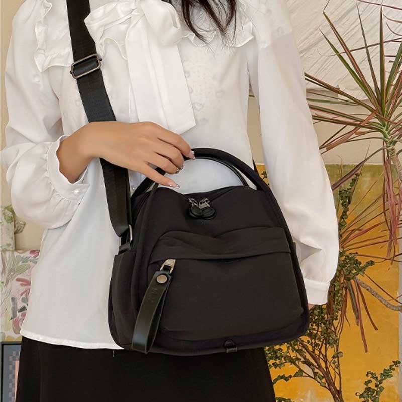 Leichte Canvas Damen Umhängetasche Lässige Vielseitige Mehrere Taschen Handtasche Reißverschluss Modische Tragetasche bolso mujer