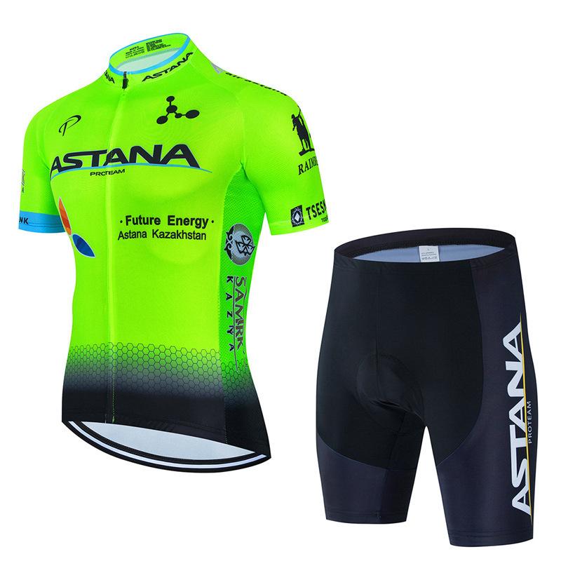 Men's summer short-sleeved cycling suit top mountain bike quick-drying breathable sweat-absorbing short-sleeved suit