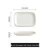 Danshi Zhiyuan Gold-Rimmed Ceramic Towel & Soap Dish Set