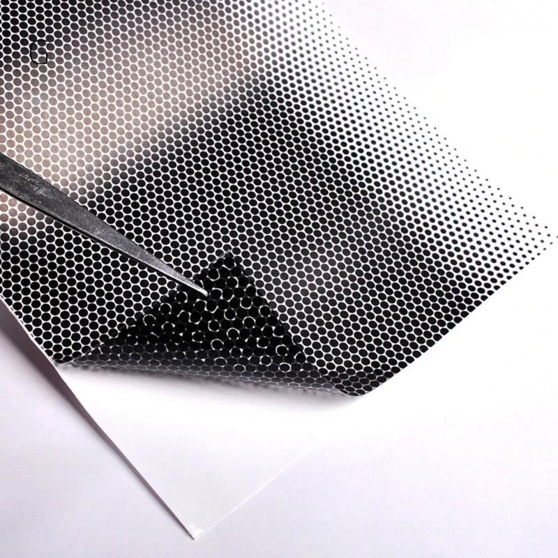 1M Auto-Sonnenschutz Schwarz Netz Perforiertes Vinyl Windschutzscheiben-Aufkleber Front UV-Schutz Auto Dekorationsaufkleber Fahrzeugdekoration
