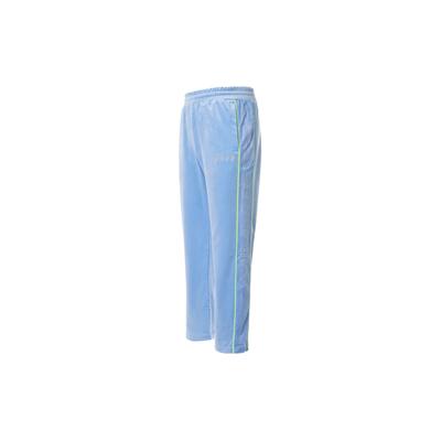 Li Ning X Kong Shan Ji Kollaboration Sportmode Serie Bestickte Strick-Jogginghose mit geradem Bein Herren Jogginghose Blau AKXR423-2