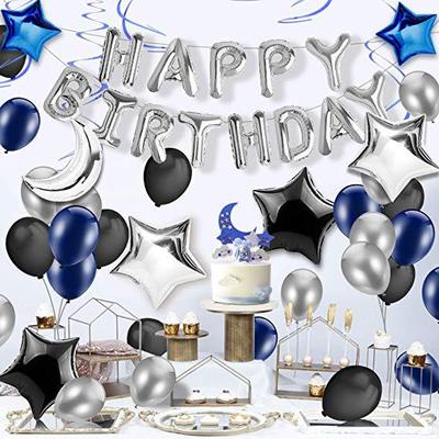 Zestaw balonów z folii aluminiowej z cekinami, Dekoracja na przyjęcie urodzinowe w kształcie pentagramu, Zestaw balonów z literami z folii aluminiowej z konfetti