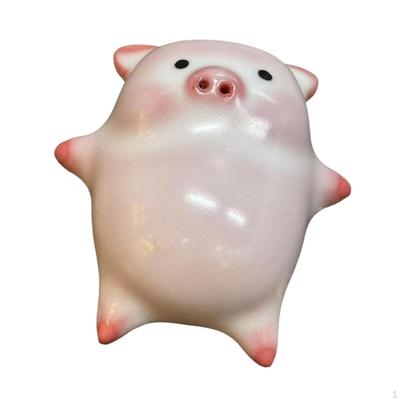 Pig Statue Ceramic Tea Pet Collectibles Centerpiece Adornment Desk Ornament Sculpture for Bedroom