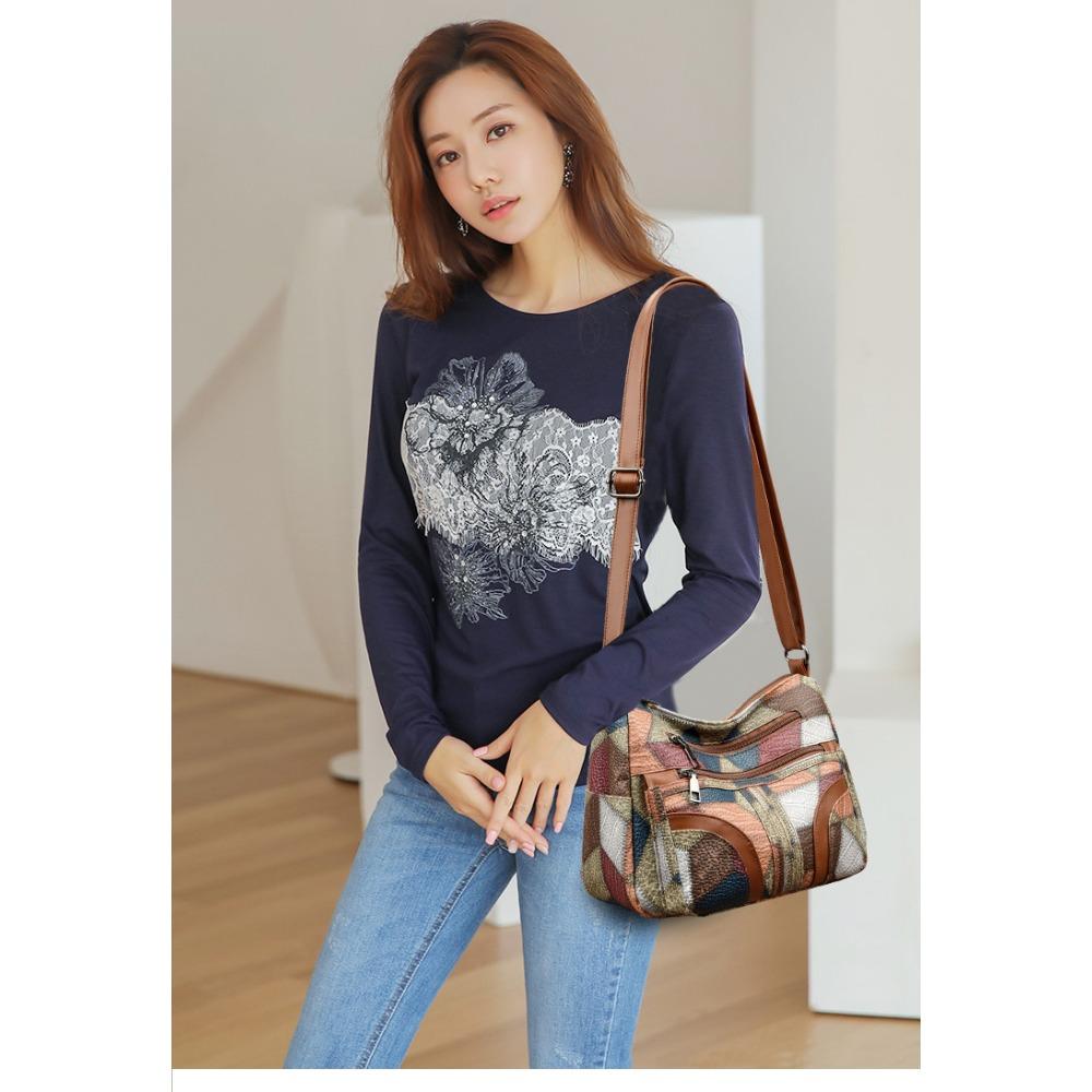 Damen Umhängetaschen Damen Literarisch Einzelne Schulter Textur Tasche Damen Handtasche Schultertasche