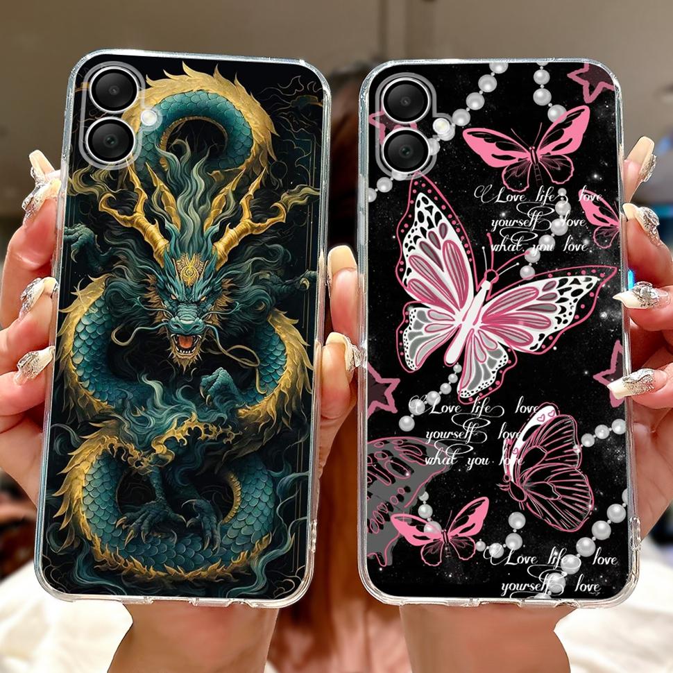 Casing Popular Rose Girl Painted Cover For Samsung Galaxy A06 Soft Silicone Phone Case For Samsung A05 A06 Back Cover Capa Bags