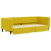 VidaXL Daybed with Trundle and Drawers Yellow 90x200 Cm Velvet 3196744
