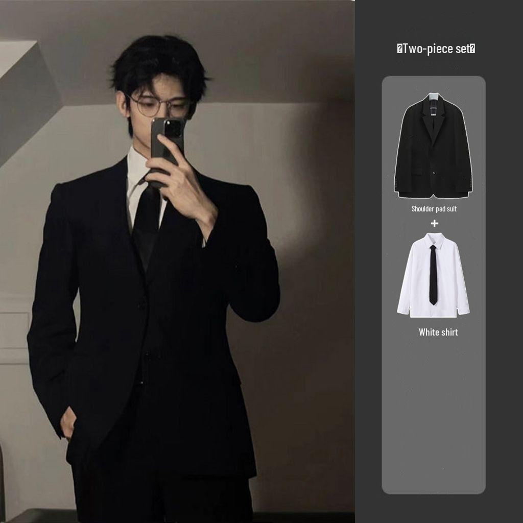 

Мужской пиджак высокого класса с подплечниками - студенческая форма для выпускного 6XL